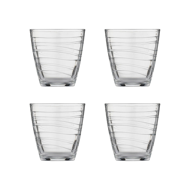 Ravenhead Essentials Set of 4 x 30cl/10oz, Swirl Mixer Glasses Gift Boxed