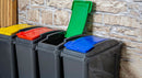 VFM Recycle It 25L Slimline Recycle It Waste Plastic Recycling Bin 4 Piece Set - Red/Blue/Yellow/Green