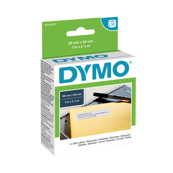 Dymo LabelWriter Return Address International Label 25x54mm 500 Labels Per Roll White - S0722520
