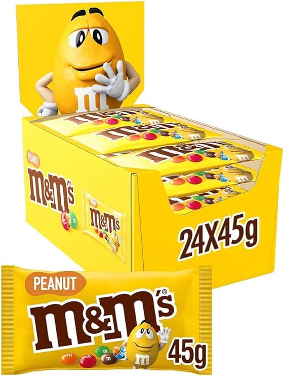 M&M Chocolate Peanuts 24 x 45g Bags - UK BUSINESS SUPPLIES – UK Business  Supplies