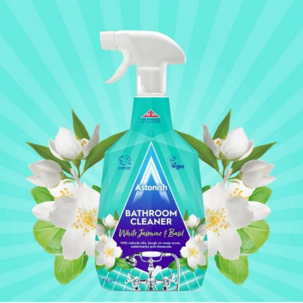 Astonish Bathroom Cleaner Spray White Jasmine & Basil 750ml - UK BUSINESS SUPPLIES – UK Business ...