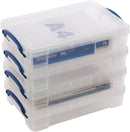 Really Useful 4 litre Plastic Storage Box With lid 395x255x80mm