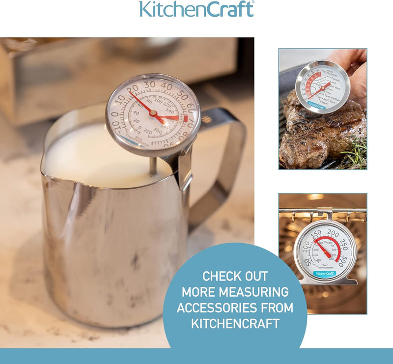 KitchenCraft Milk Frothing Thermometer Stainless Steel with Barista Clip