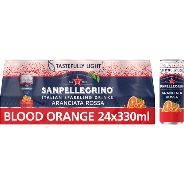 San Pellegrino Sparkling Blood Orange 330ml Can (Pack of 24) 12441788