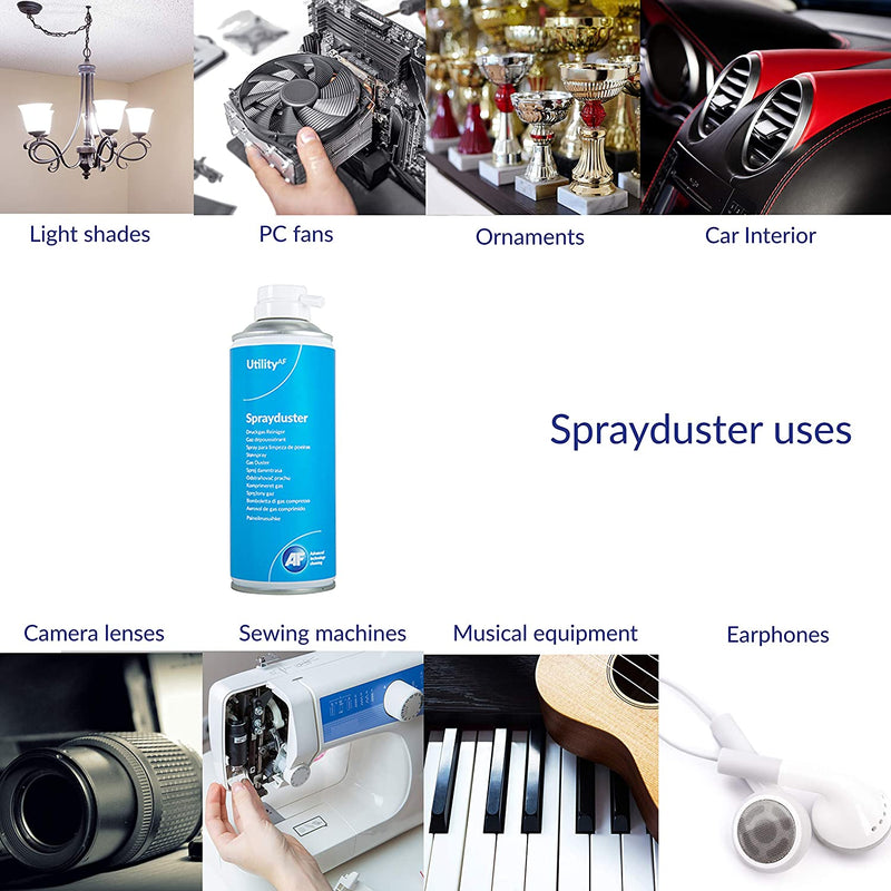 AF Utility Sprayduster / Air Duster Compressed Gas Can, HFC Free, Non-Invertible Removal of Dust and Debris