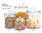 Large 4L Fixtures Glass Jar with Air Tight lid for Biscuits,Sweets,Coffee, etc..