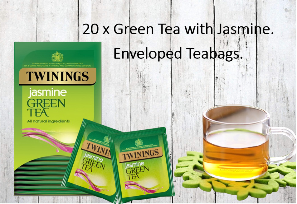 Twinings Jasmine Green Tea Envelope Tea Bags 20's - UK BUSINESS