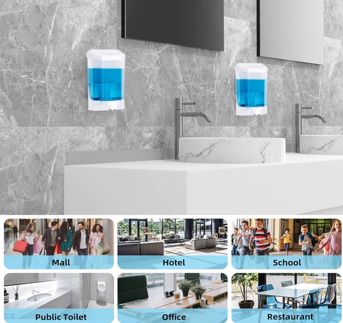 Hand Gel/Soap Clear Universal Wall Mountable Dispenser 500ml