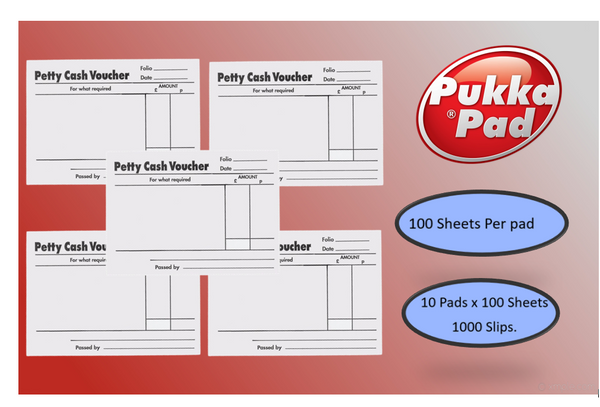 Pukka Pads Petty Cash Pad 100 Leaves 88x138mm White (Pack of 10) 103 1569