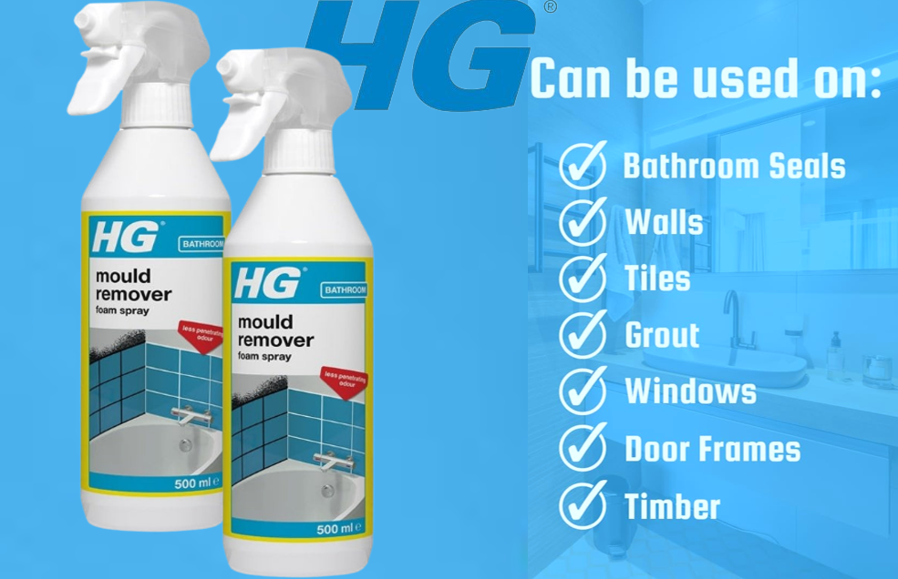HG Bathroom Mould Remover Foam Spray 500ml - UK BUSINESS SUPPLIES – UK  Business Supplies