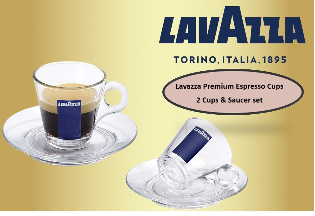 Lavazza Logo Espresso Cup and Saucer Set