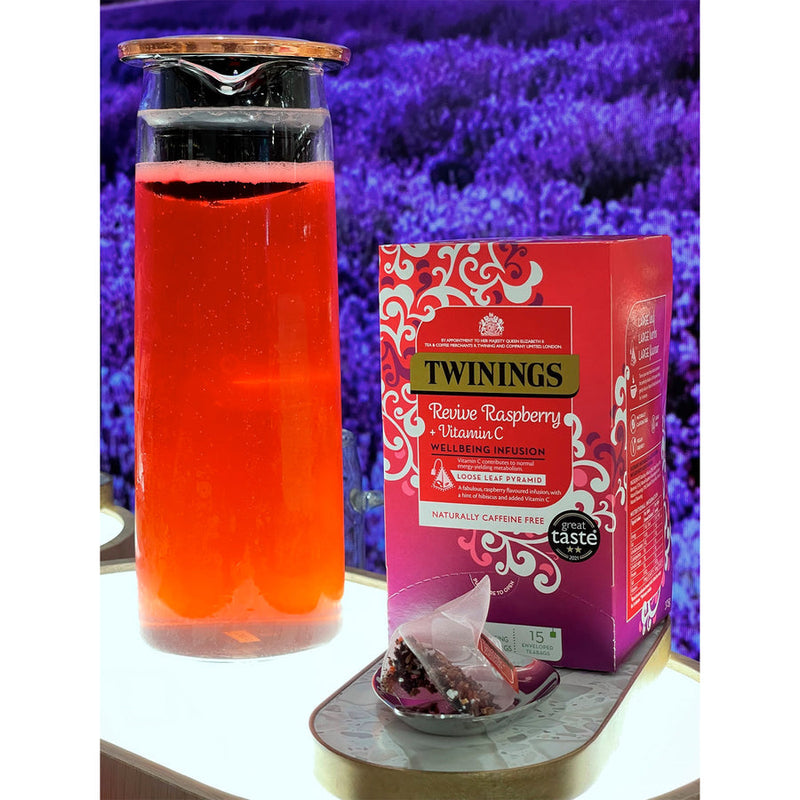 Twinings Premium Raspberry Revive Loose Leaf Pyramid Teabags Enveloped 15's