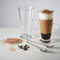Ravenhead 5 Piece Latte/Irish Coffee Drink Set 2 Glasses, 2 Spoons and Stencil, Gift Boxed.