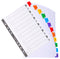 Exacompta Index 1-12 A4 160gsm Card White with Coloured Mylar Tabs - 1112E - UK BUSINESS SUPPLIES
