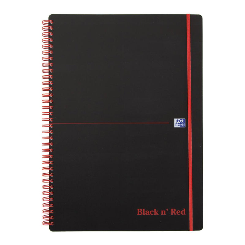 Black n Red A4 Wirebound Notebook [5 Pack] - UK BUSINESS SUPPLIES