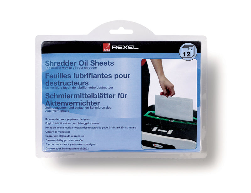 Rexel Shredder Oil Sheets (Pack 12) 2101948 - UK BUSINESS SUPPLIES