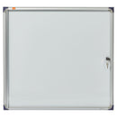 Nobo Extra Flat Magnetic Whiteboard Display Case Lockable 6 x A4 680x730mm 1900847 - UK BUSINESS SUPPLIES