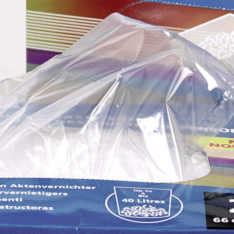 Rexel Shredder Waste Bag 175 Litre Clear (Pack 100) 40095 - UK BUSINESS SUPPLIES