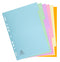 Exacompta Forever Recycled Divider 6 Part A4 170gsm Card Assorted Colours - 1606E - UK BUSINESS SUPPLIES
