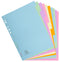 Exacompta Forever Recycled Divider 10 Part A4 170gsm Card Assorted Colours - 1610E - UK BUSINESS SUPPLIES