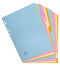 Exacompta Forever Recycled Divider 12 Part A4 170gsm Card Assorted Colours - 1612E - UK BUSINESS SUPPLIES