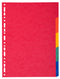Exacompta Forever Recycled Divider 5 Part A4 Extra Wide 220gsm Card Vivid Assorted Colours - 2105E - UK BUSINESS SUPPLIES
