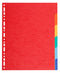 Exacompta Forever Recycled Divider 6 Part A4 Extra Wide 220gsm Card Vivid Assorted Colours - 2106E - UK BUSINESS SUPPLIES