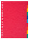 Exacompta Forever Recycled Divider 10 Part A4 Extra Wide 220gsm Card Vivid Assorted Colours - 2110E - UK BUSINESS SUPPLIES