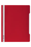 Durable Clear View Report Folder Extra Wide A4 Red (Pack 50) 257003 - UK BUSINESS SUPPLIES