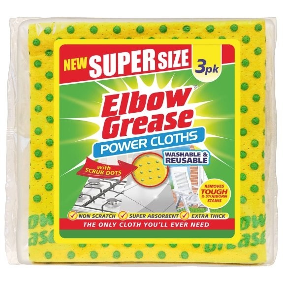 Elbow Grease Super Size Power Cloths 3 Pack - UK BUSINESS SUPPLIES