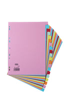 Elba Coloured Card Dividers A4 Euro Punched 20 Part 400007438 - UK BUSINESS SUPPLIES