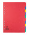 Elba Coloured Pressboard Dividers A4 Euro Punched 10 Part 400007513 - UK BUSINESS SUPPLIES