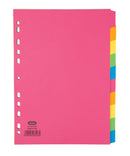 Elba Bright Coloured Card Dividers A4 Multipunched 10 Part 400008300 - UK BUSINESS SUPPLIES