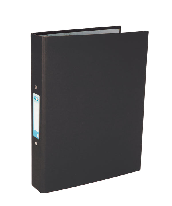 Elba Ring Binder A4+ 25mm Capacity 30mm Spine Paper On Board 2 O-Ring Black (Pack 10) 400033495 - UK BUSINESS SUPPLIES