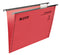 Leitz Ultimate Clenched Bar Foolscap Suspension File Card 15mm V Base Red (Pack 50) 17440025 - UK BUSINESS SUPPLIES