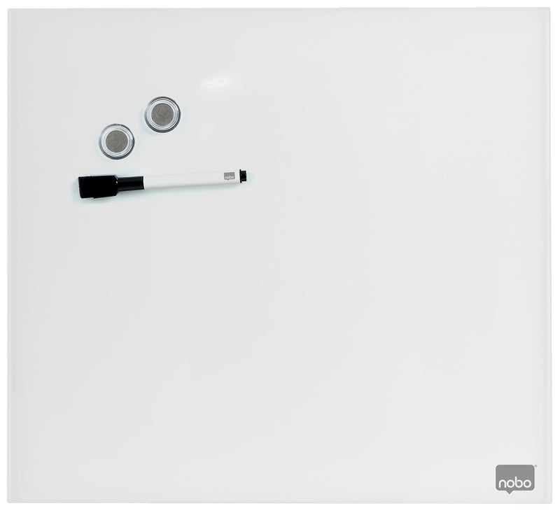 Nobo Magnetic Glass Whiteboard Tile 450x450mm White 1903957 - UK BUSINESS SUPPLIES