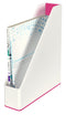 Leitz WOW Dual Colour Magazine File A4 White/Pink 53621023 - UK BUSINESS SUPPLIES