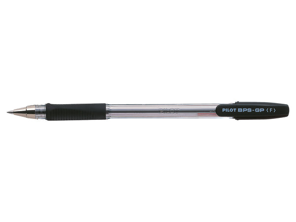 Pilot BPS GP Grip Ballpoint Pen 0.7mm Tip 0.27mm Line Black (Pack 12) - 4902505142765/SA - UK BUSINESS SUPPLIES