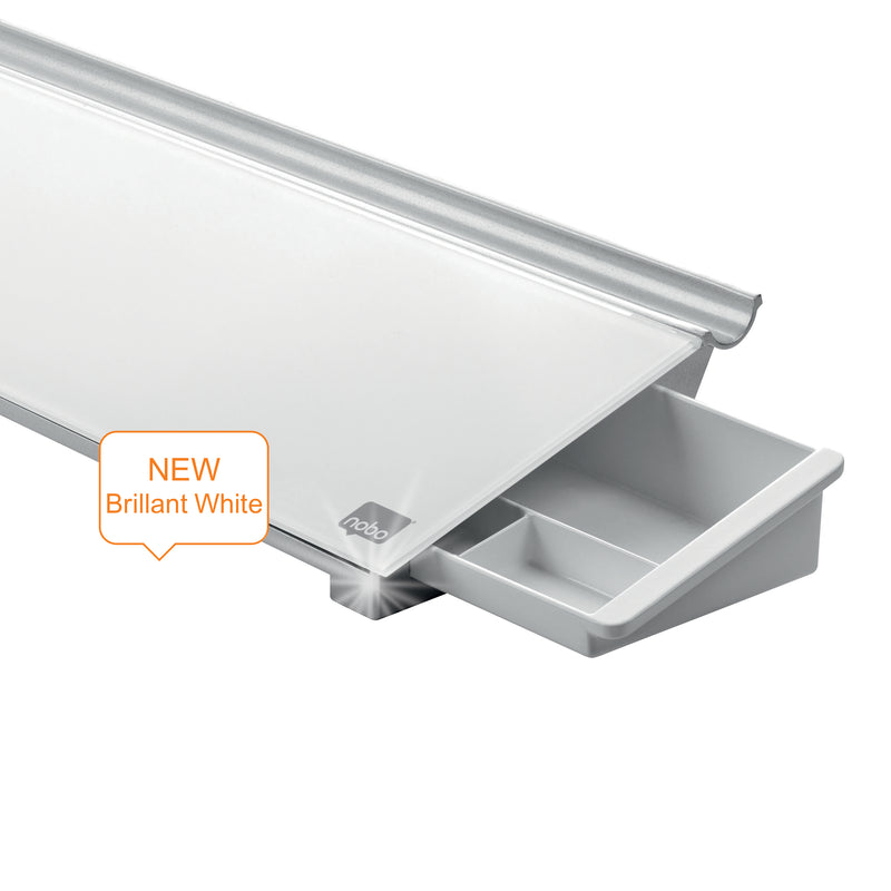Nobo Desktop Whiteboard Pad Glass Non Magnetic 458x154mm Brilliant White 1905174 - UK BUSINESS SUPPLIES
