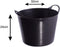 Red Gorilla {Tubtrug} Black Recycled Tub Small 14 Litre - UK BUSINESS SUPPLIES