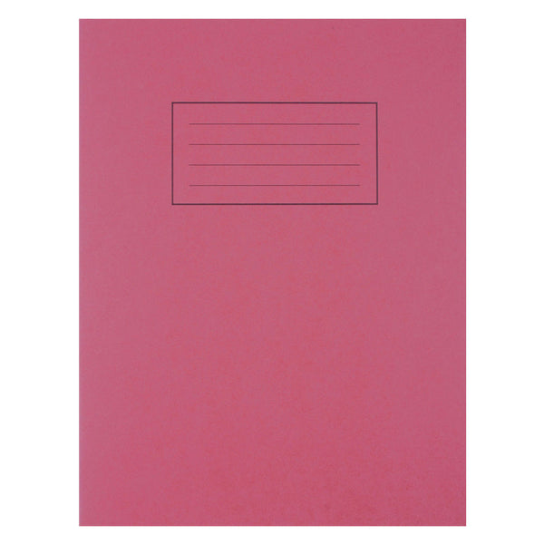 Silvine 229x178mm Red Exercise Book Ruled & Margin 80 Pages Pack of 10 - UK BUSINESS SUPPLIES
