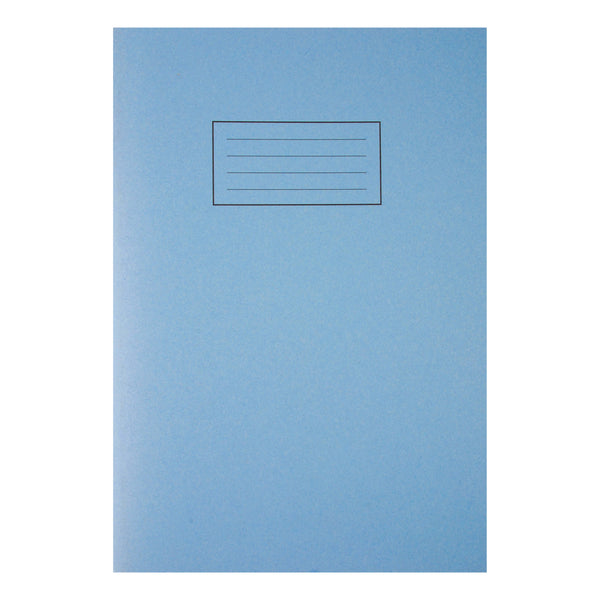 Silvine Exercise Book Plain 75gsm 80 Pages A4 Blue Ref EX114 [Pack 10] - UK BUSINESS SUPPLIES