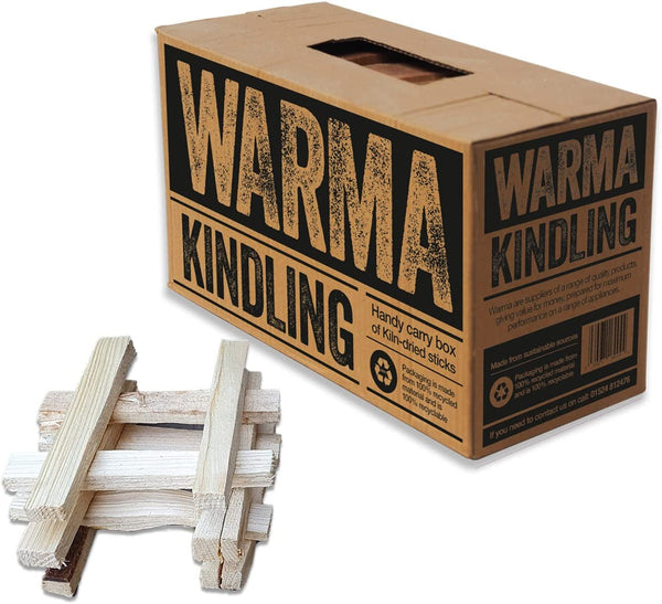 Warma Premium Kindling Sticks Kiln Dried Wood Box Recycled Packaging 3.5kg - UK BUSINESS SUPPLIES