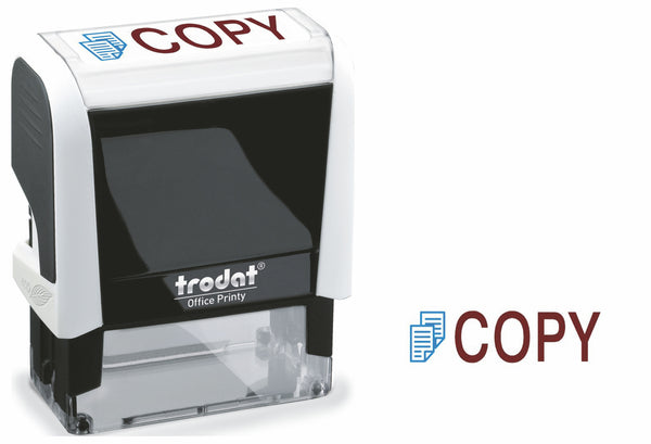 Trodat Office Printy 4912 Self Inking Word Stamp COPY 46x18mm Blue/Red Ink - 43241 - UK BUSINESS SUPPLIES