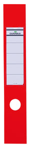 Durable Ordofix Lever Arch File Spine Label PVC 60x390mm Red (Pack 10) - 809003 - UK BUSINESS SUPPLIES