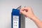 Durable Ordofix Lever Arch File Spine Label PVC 60x390mm Blue (Pack 10) 809006 - UK BUSINESS SUPPLIES