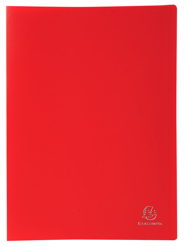 Exacompta A4 Display Book Soft Eco Polypropylene 20 Pocket Red - 8525E - UK BUSINESS SUPPLIES