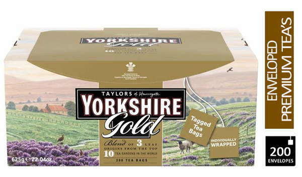 Yorkshire Gold Envelope String & Tag Tea Bags 1 x 200 - UK BUSINESS SUPPLIES