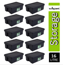 Wham Bam Black Recycled Storage Box 16 Litre - UK BUSINESS SUPPLIES