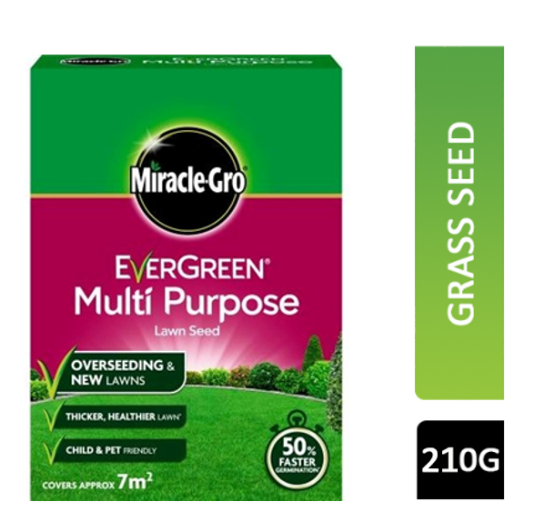Miracle-Gro Evergreen Multi Purpose Lawn Seed 7m2, 210g - UK BUSINESS SUPPLIES